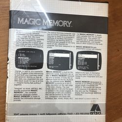 Vintage (Rare): Magic Memory software  by ArtSci for classic  Apple II