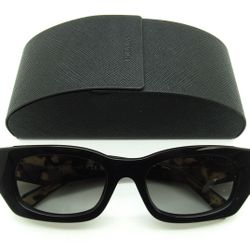 PRADA SUNGLASSES SPR B05 3890A7 Black/Havana Frame W/Gray Lense 53-19-140