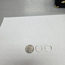 925 Silver Baby Hoop Earrings.