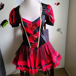 Queen Of Heart Dress Costume Size S