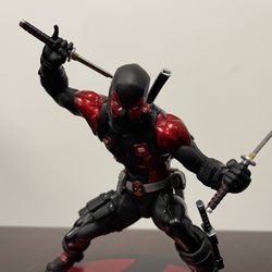 Deadpool Black Suit Statue