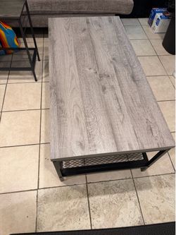 Modern Gray Industrial Coffee Table