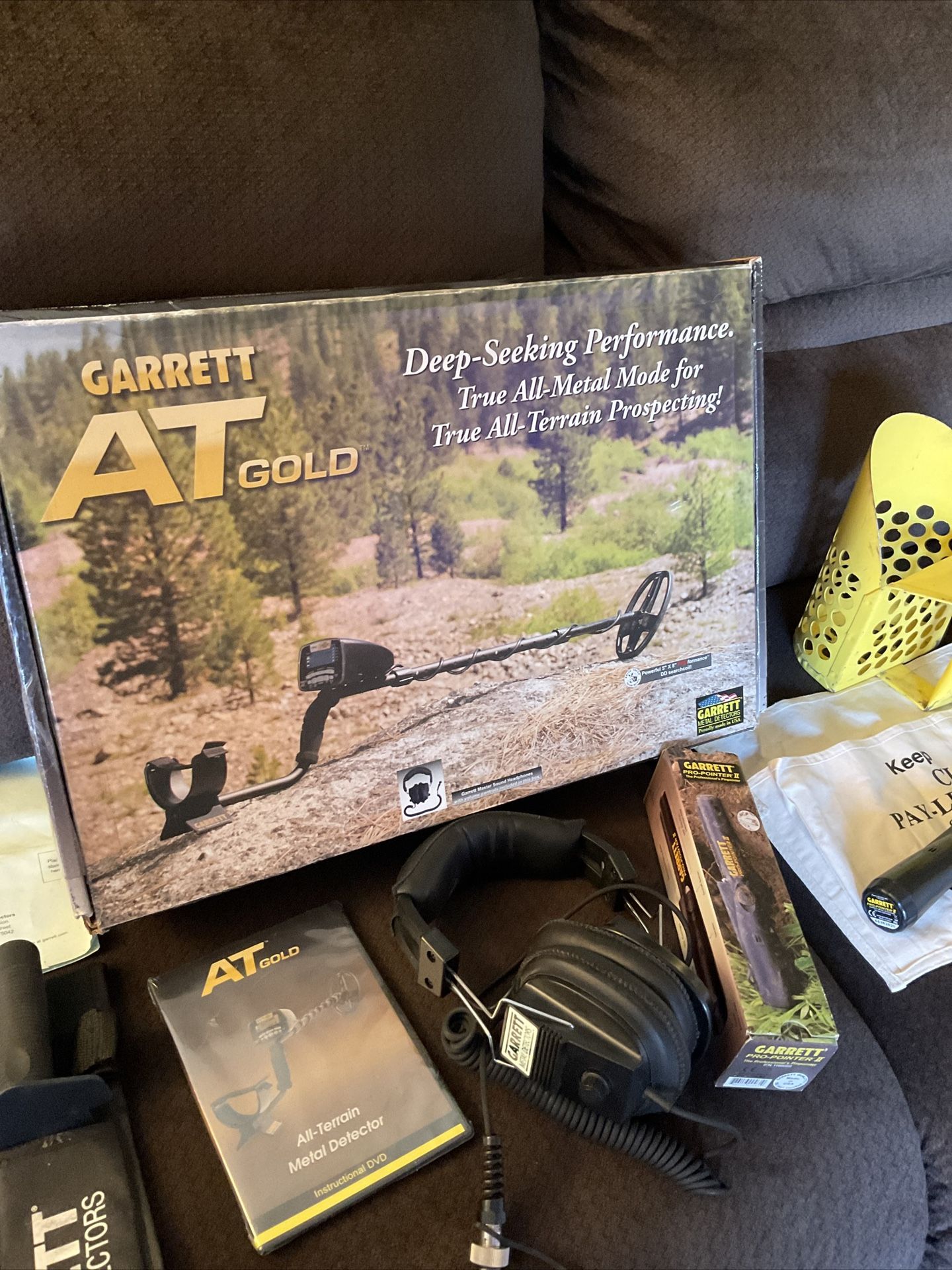🔥🔥Garrett AT PRO GOLD,Spare Parts included! Extra Coil, 15x15