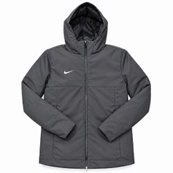 Nike 550 Team Storm-FIT Down-Fill Parka Jacket Hooded DJ6526-060 Sz M Dark Gray