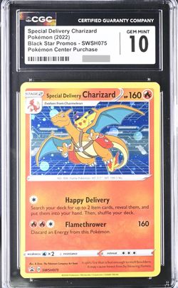 Special Delivery Charizard #swsh075 Pokemon Center Promo CGC Gem Mint 10