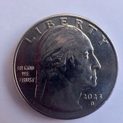 Rare 2023 D Washington Quarter Error Coin " Minted " In Cod We Trust"