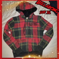 Billabong Zip Up Hoodie, Size XL