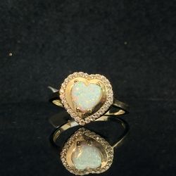 14k gold heart ring