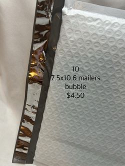 10 Bubble Mailers 7.5x10.6 inches