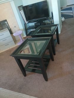 Ashley  black side tables 24 wide 23 height