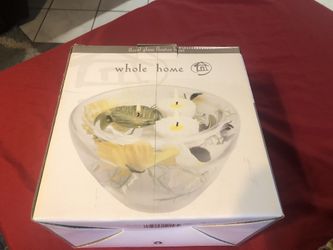 Floral Glass Floater Bowl 