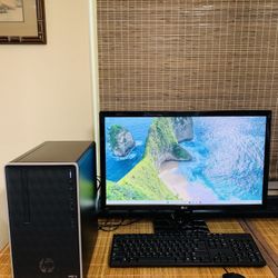 Desktop Setup w/ 24” Monitor, 1TB SSD, Ryzen 3 @ 3.50GHz, 16GB DDR4 Ram, 2GB Graphics, Wi-Fi, Win  11, MS Office 2024