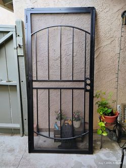 Metal security screen door 36x80  reversible