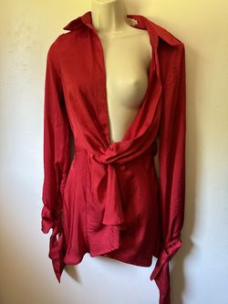 Sexy red choosy wrap dress size 0