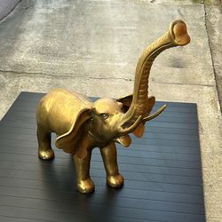 LARGE brass Elephant 26” Tall Made In Korea 
