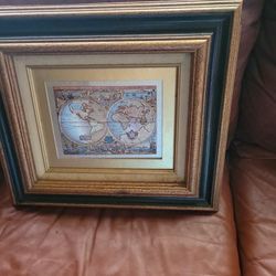 Gold Foil Map Of The World