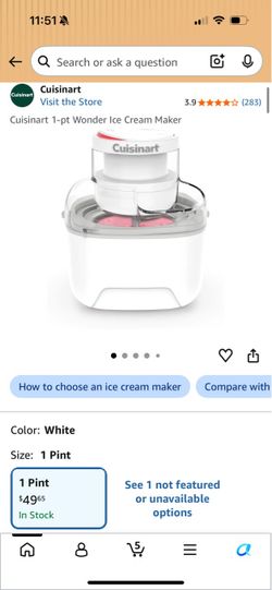 Cuisinart Ice Cream machine