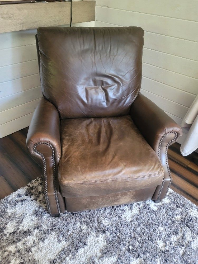 Pottery Barn James Leather Recliner