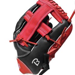 Beoub Baseball Softball Glove Youth Adults Junior Mens Women 12.5 Inch Right Handed Throw Cross Web Leather Infield Outfield Fielding Glove Gifts Blac