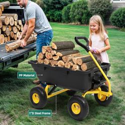 Garden Dump Cart, 800LBS Heavy Duty 