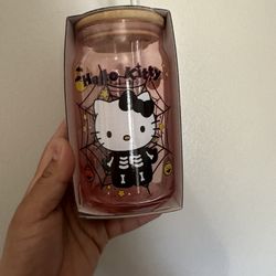hello kitty glass cup