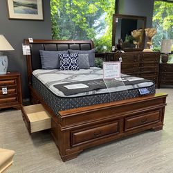 SALE! 25% Entire Solid Mahogany Sleigh Bed Collection - Lincoln 