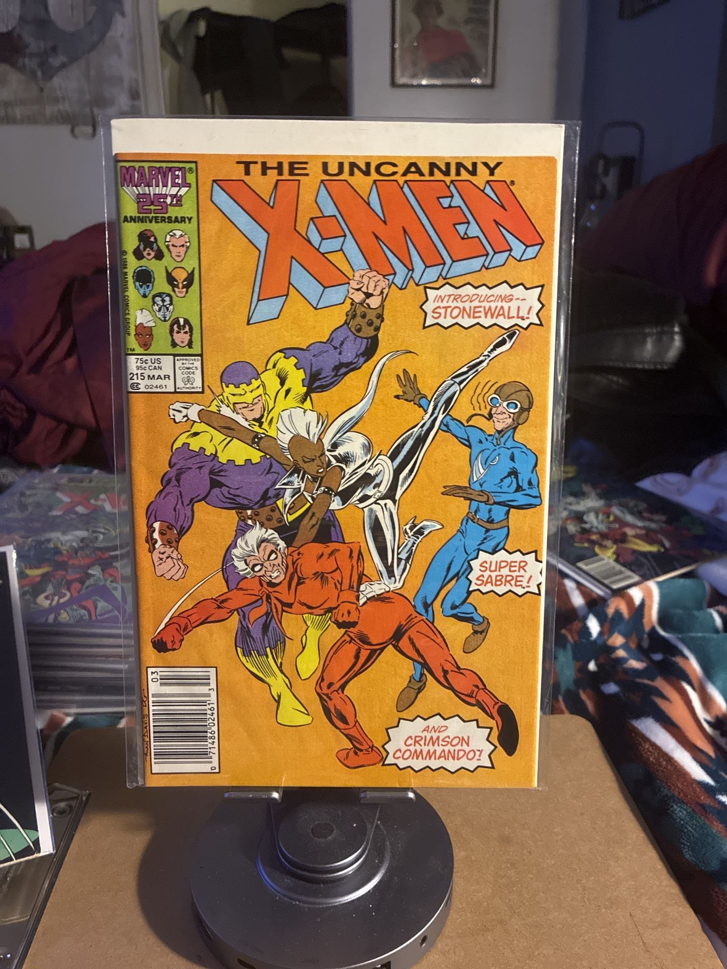 Marvel Comics #215B Uncanny X-Men, Vol. 1 Old Soldiers 1st app. Crimson Commando, 1st app. Stonewall, 1st app. Super Sabre🔑