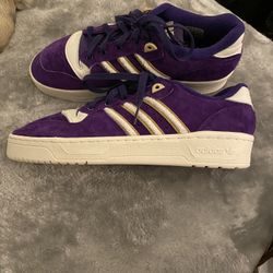 Purple suede Adidas