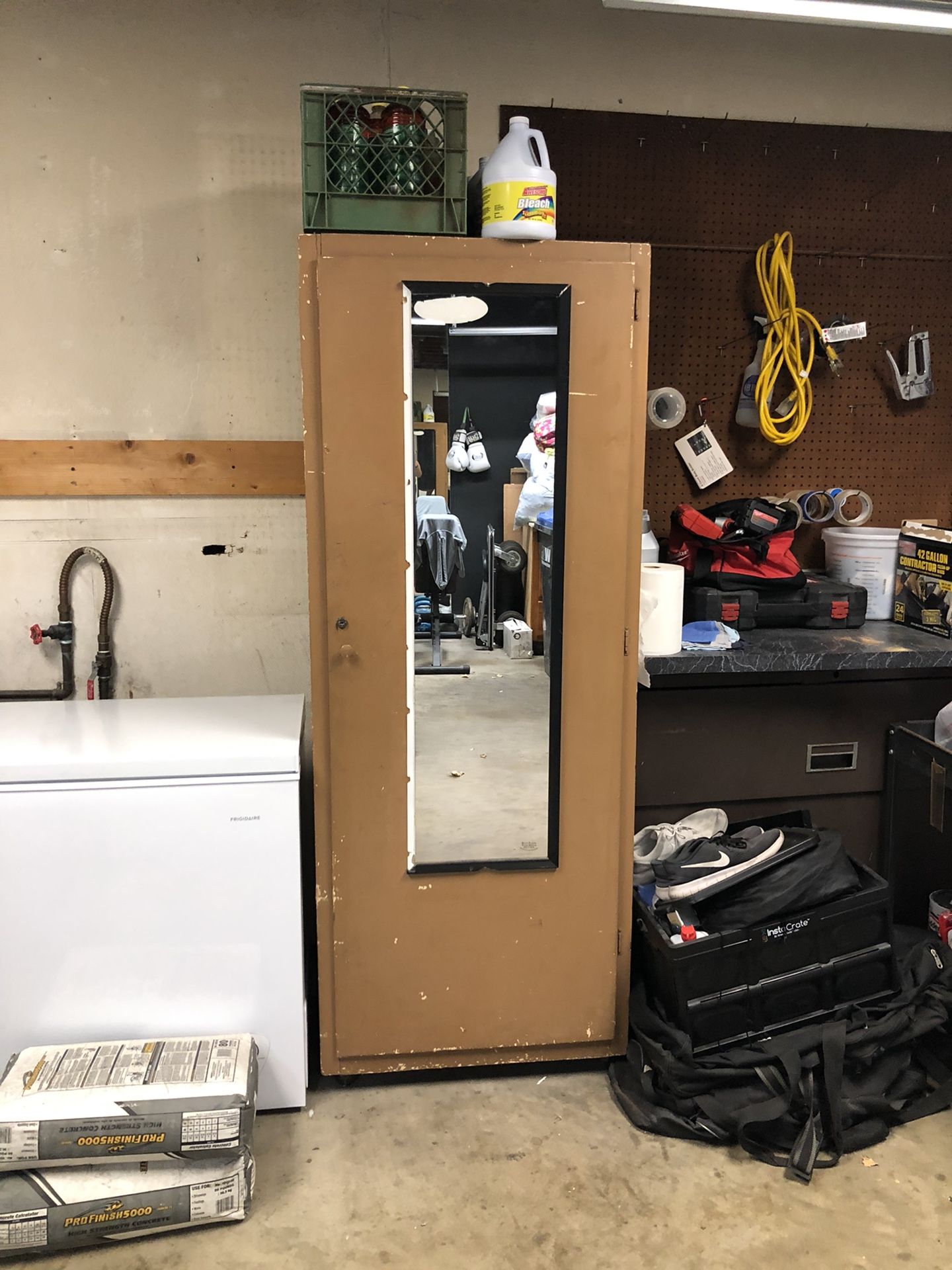 Wood Cabinet Locker - Garage Storage