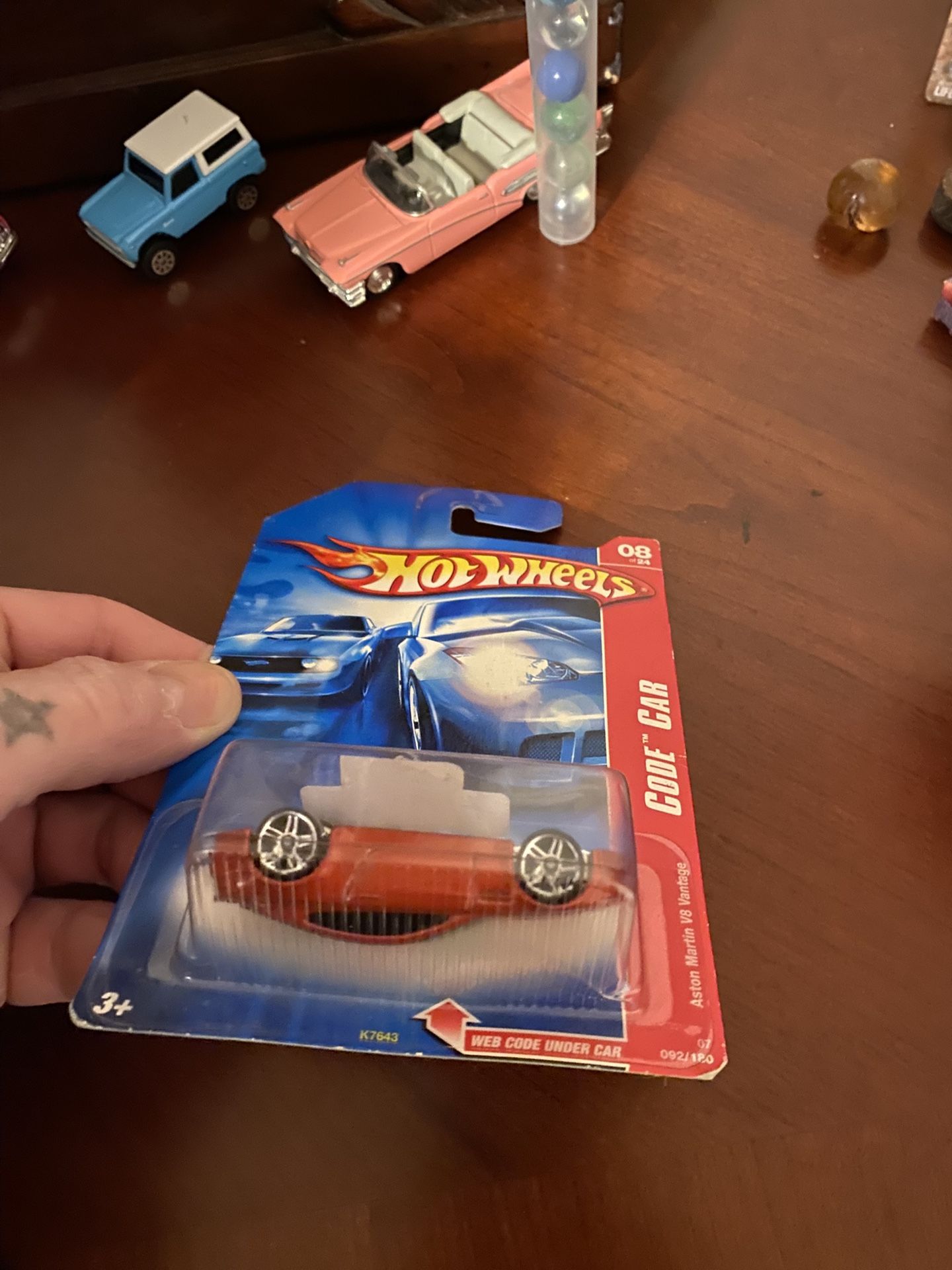 Upside Down Packaged Hot Wheels Car Aston Martin V8 Vintage