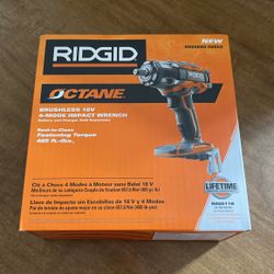 New Ridgid Octane 4-Mode Impact Wrench- Tool Only