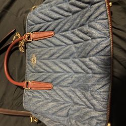 Blue Coach Handbag