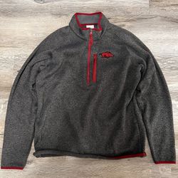 Columbia Grey And Red Sportswear Fleece 