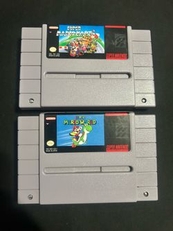 SNES mario world & mario kart