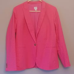 J. Crew Pink one button blazer...$99 New...hardly worn