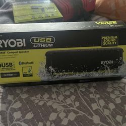 RYOBI USB Lithium VERSE Compact Bluetooth Speaker – Waterproof (New)
