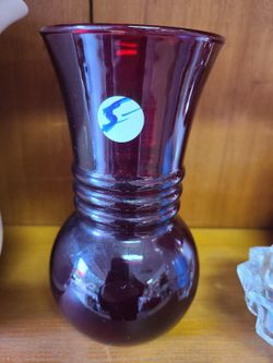 Red Glass Vase