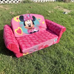 Mickey Mouse, Pink Couch Seat And Bed For Kids