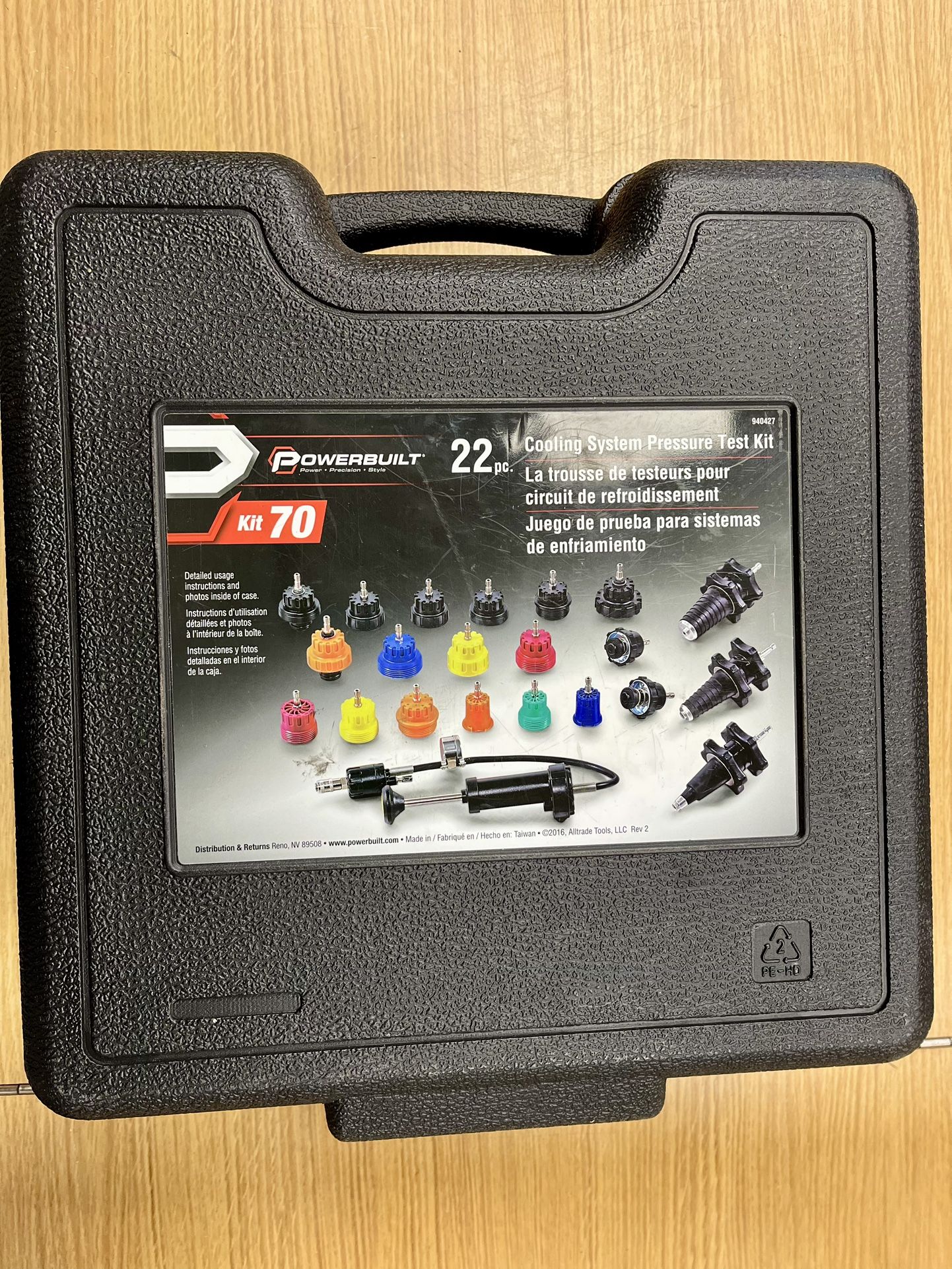 Powerbuilt 940427 22 Piece Cooling System Pressure Test Tester Tool Kit Set