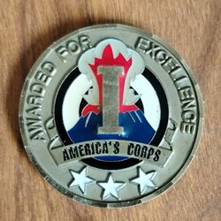**US Army America's Corps 3 Star Challenge Coin Medallion***