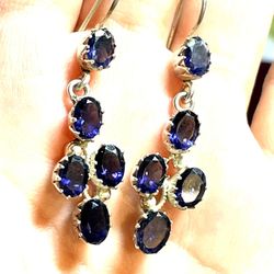 Sterling Tanzanite Earrings 
