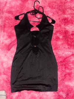 Sexy satin halter mini dress