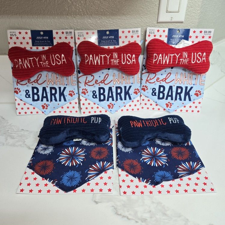 Dog Scarf & Toy Sets $5 Each
