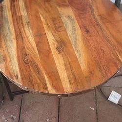 Round Wooden Patio Table