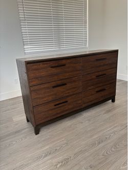 Large Brown 6-Drawer Dresser AND Nightstand
