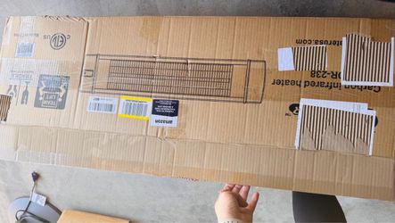 Brand New!! DR. INFRARED HEATER DR-238 – 1500W  • 3 heat settings: 900W, 1200W & 1500W • Remote control included • Wall or ceiling mount • Weather-res
