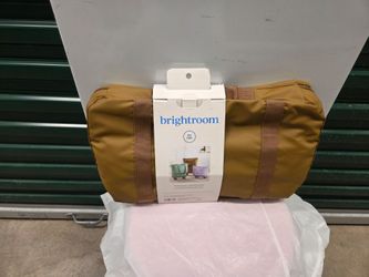 Collapsible  Rolling  Tote Brown