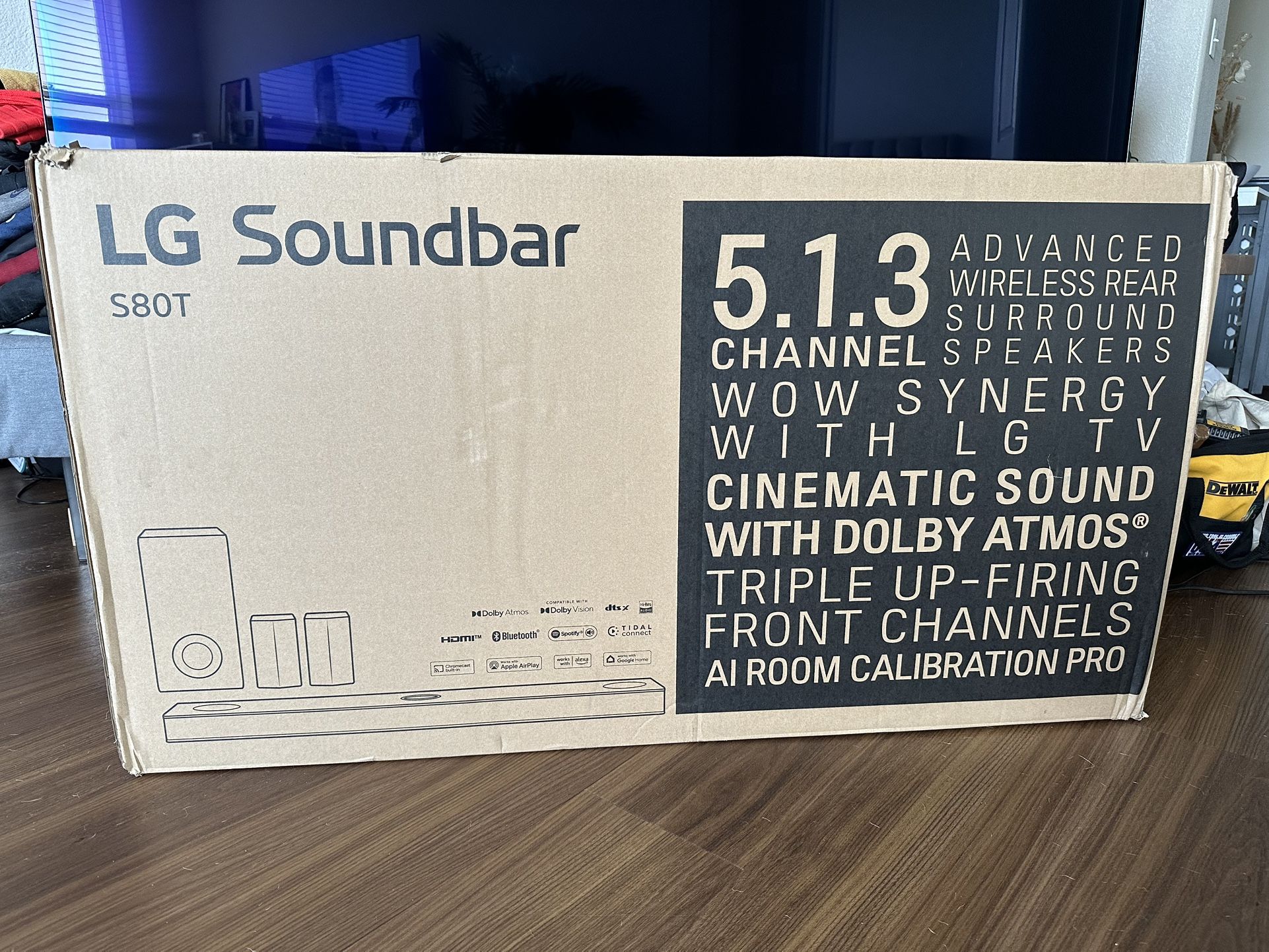LG S80TR 5.1.3 CHANNEL SOUNDBAR SURROUND SOUND SPEAKERS
