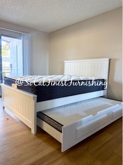 New Queen Bed And Trundle With Mattress
