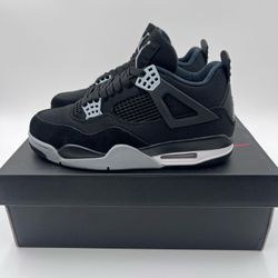 Black Canvas Jordan 4 Retro